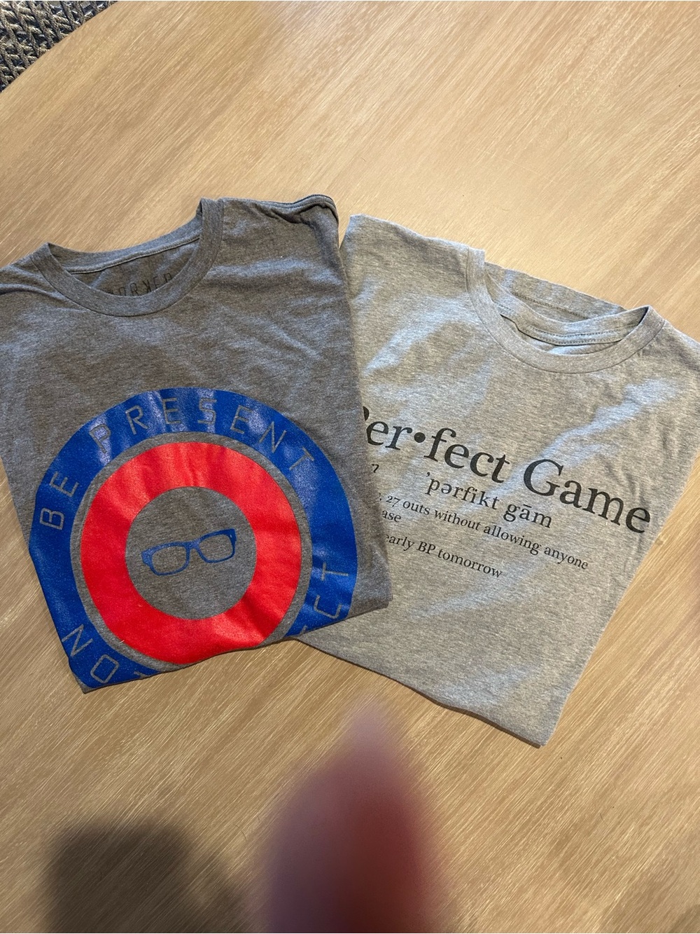 Korked Joe Maddon 2 Shirt Bundle XXL Be Present Not Perfect & Perfect Game